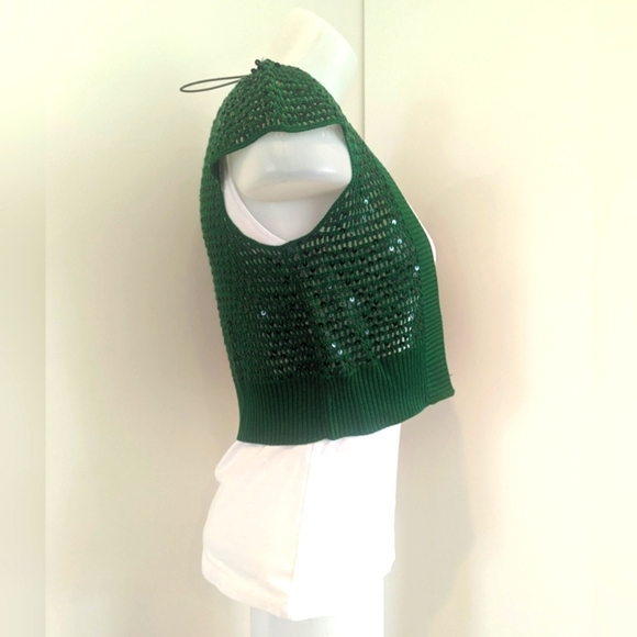BCBG Emerald Green Sequined Knit Shrug; Likely Size XS - Picture 7 of 9